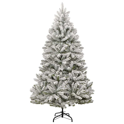 Artificial Christmas Tree Green and White 210 cm PVC and Metal