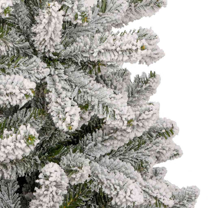 Artificial Christmas Tree Green and White 210 cm PVC and Metal