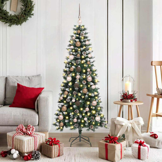 Artificial Christmas Tree with 150 LEDs with Stand Green 150 cm