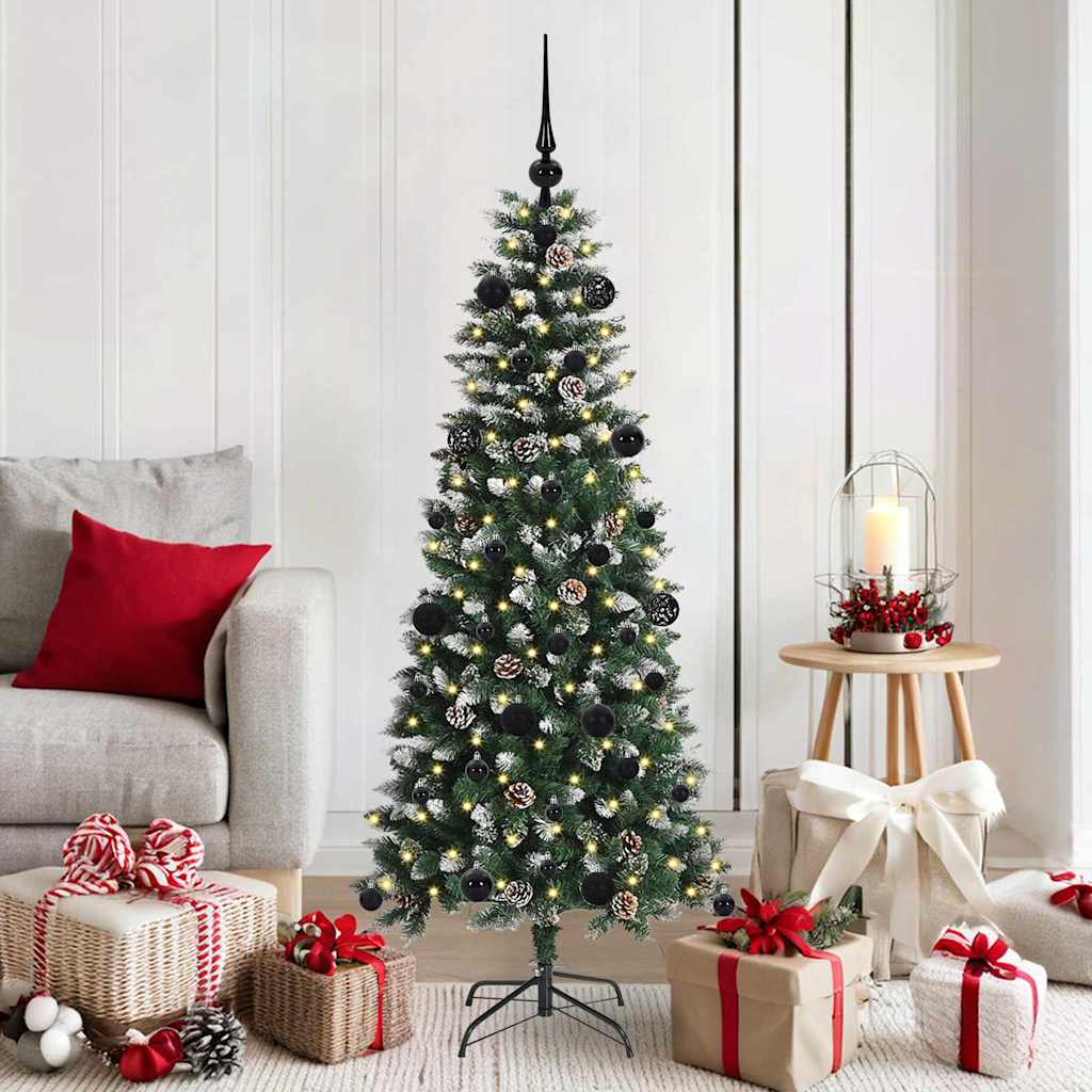 Artificial Christmas Tree with 150 LEDs with Stand Green 150 cm