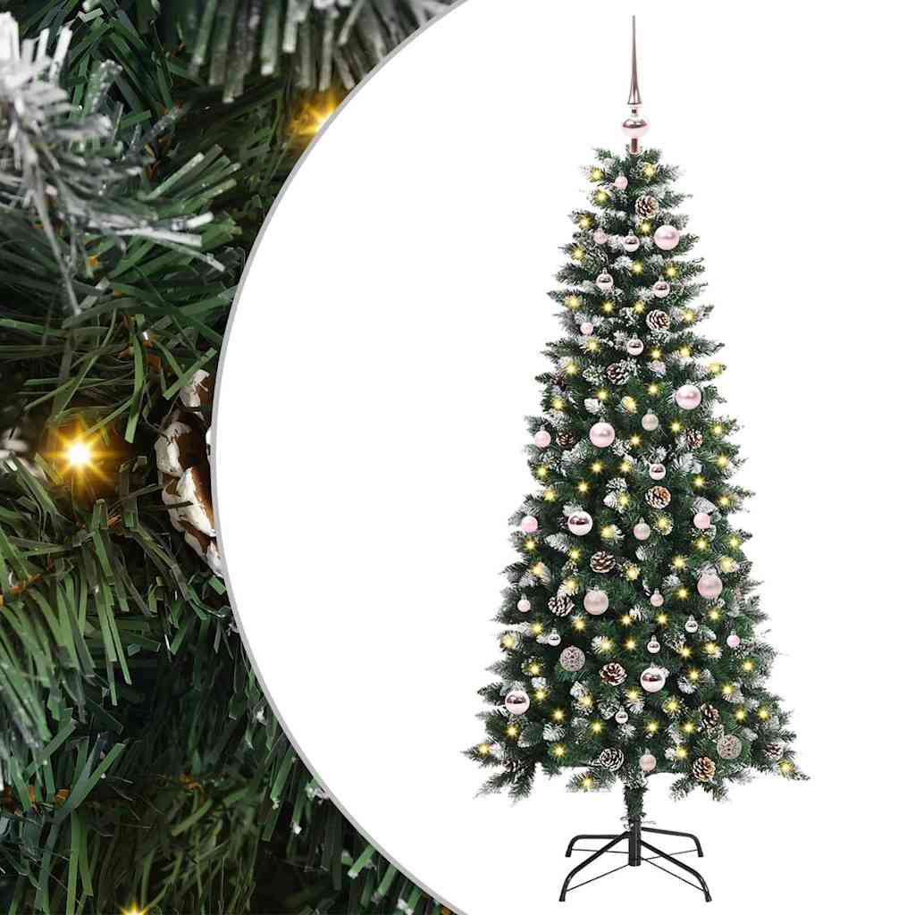 Artificial Christmas Tree with 150 LEDs with Stand Green 150 cm