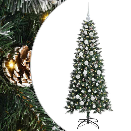 Artificial Christmas Tree with 150 LEDs with Stand Green 150 cm
