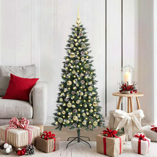 Artificial Christmas Tree with 150 LEDs with Stand Green 150 cm