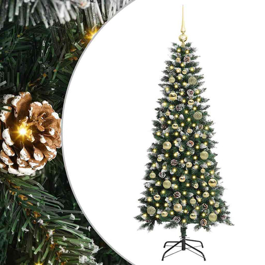 Artificial Christmas Tree with 150 LEDs with Stand Green 150 cm