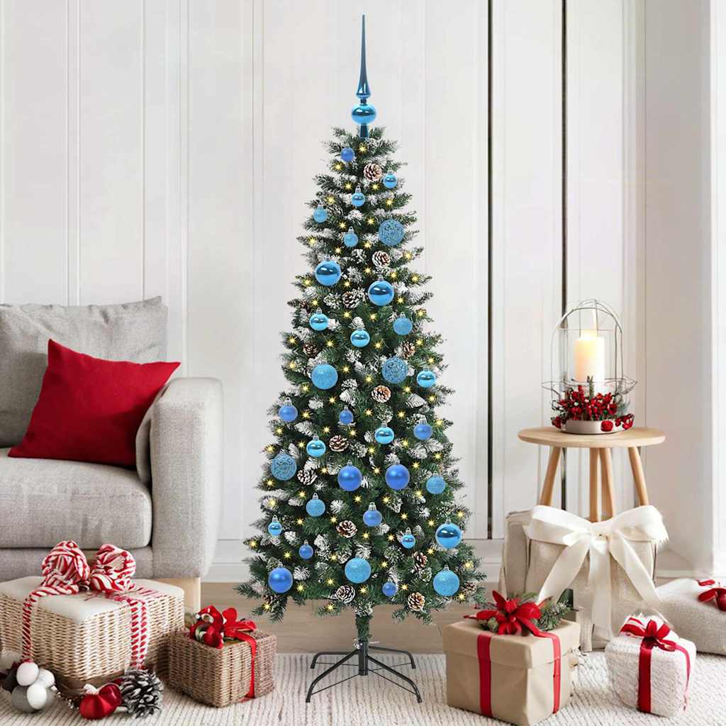 Artificial Christmas Tree with 150 LEDs with Stand Green 150 cm