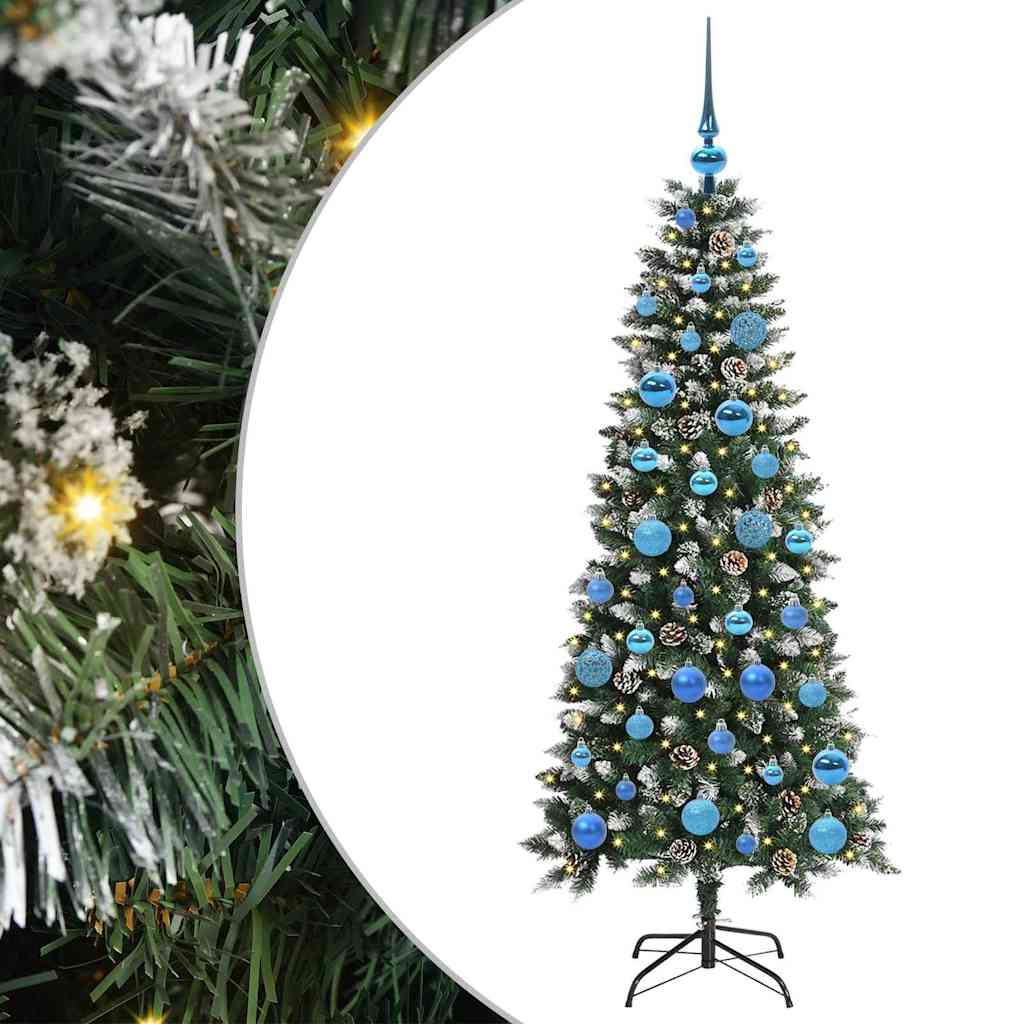 Artificial Christmas Tree with 150 LEDs with Stand Green 150 cm