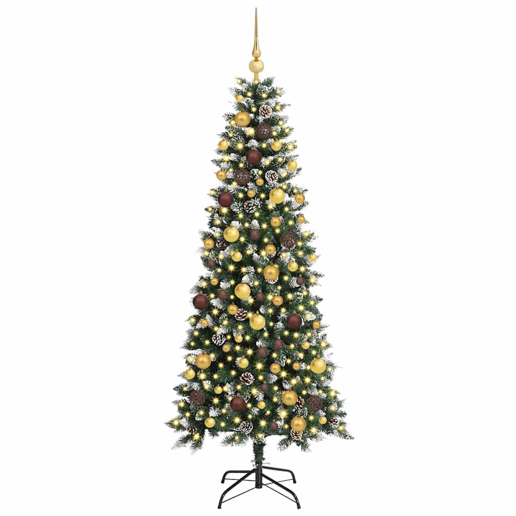 Artificial Christmas Tree with 300 LEDs with Stand Green 180 cm