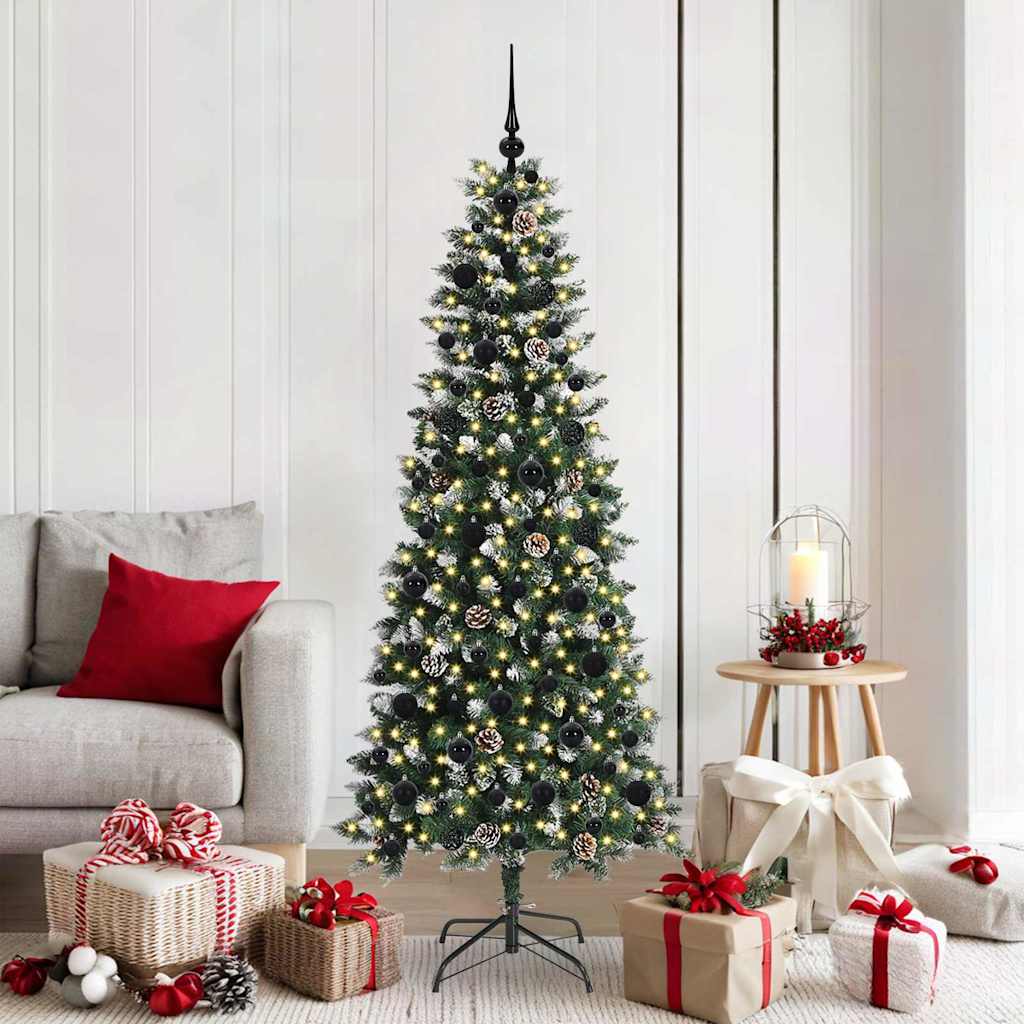 Artificial Christmas Tree with 300 LEDs with Stand Green 180 cm