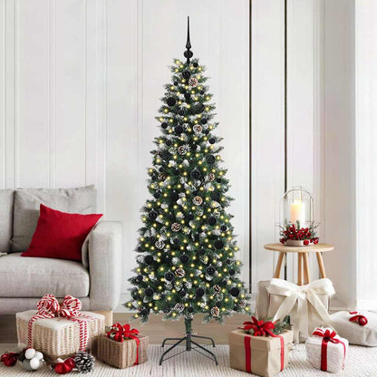 Artificial Christmas Tree with 300 LEDs with Stand Green 180 cm
