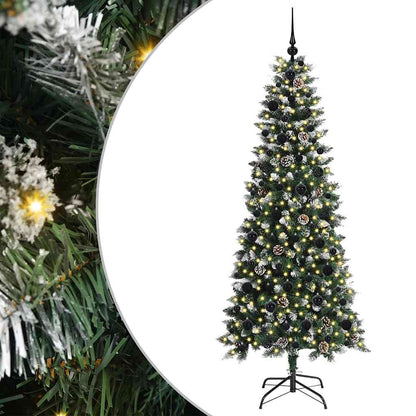 Artificial Christmas Tree with 300 LEDs with Stand Green 180 cm