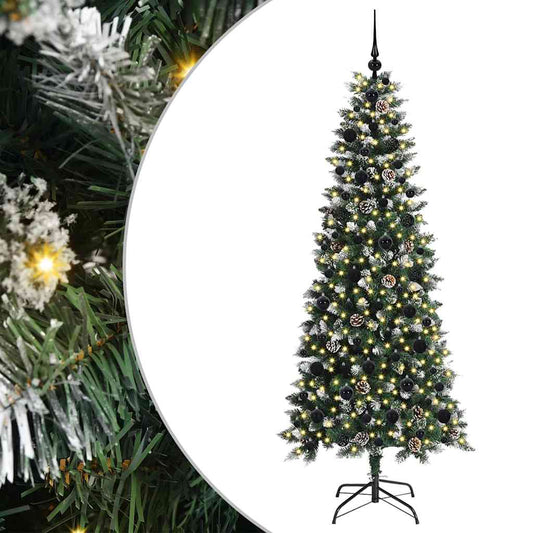 Artificial Christmas Tree with 300 LEDs with Stand Green 180 cm