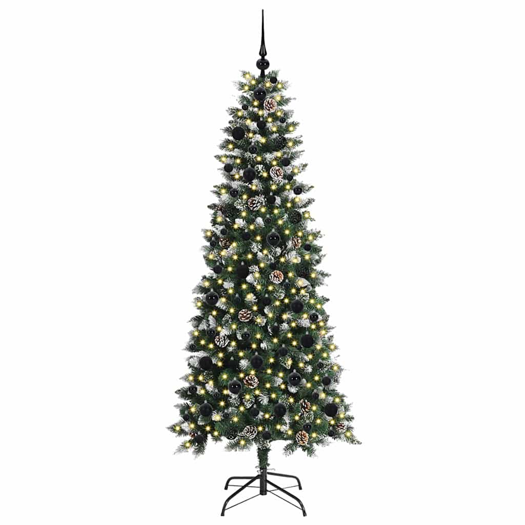 Artificial Christmas Tree with 300 LEDs with Stand Green 180 cm