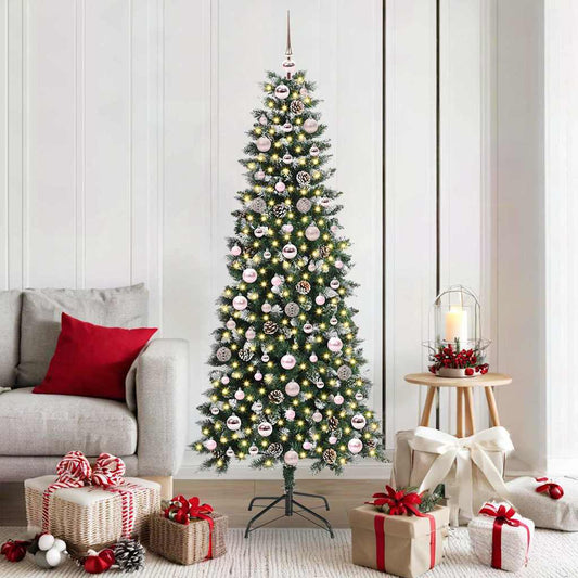 Artificial Christmas Tree with 300 LEDs with Stand Green 180 cm
