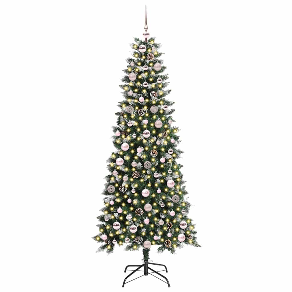 Artificial Christmas Tree with 300 LEDs with Stand Green 180 cm