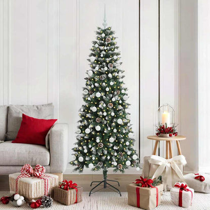 Artificial Christmas Tree with 300 LEDs with Stand Green 180 cm