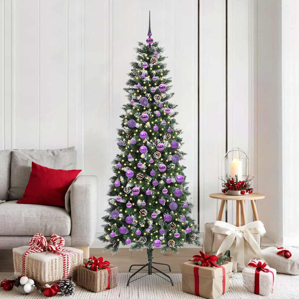 Artificial Christmas Tree with 300 LEDs with Stand Green 180 cm