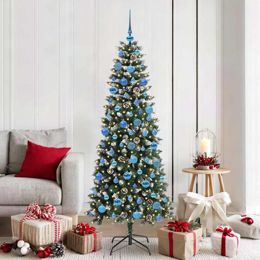 Artificial Christmas Tree with 300 LEDs with Stand Green 180 cm