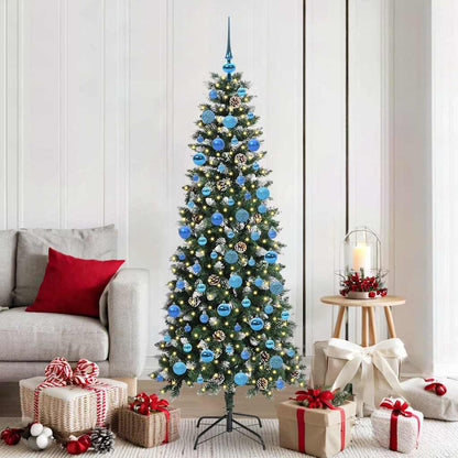 Artificial Christmas Tree with 300 LEDs with Stand Green 180 cm