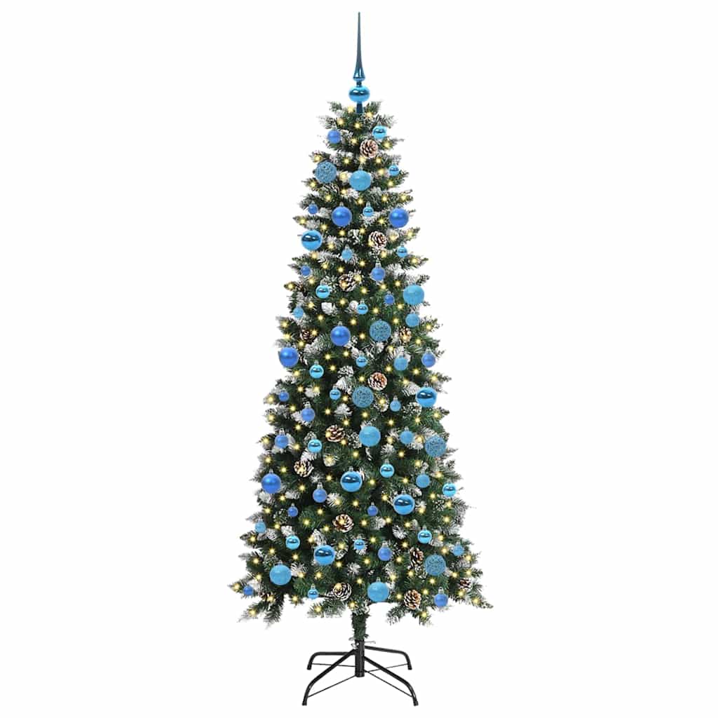Artificial Christmas Tree with 300 LEDs with Stand Green 180 cm