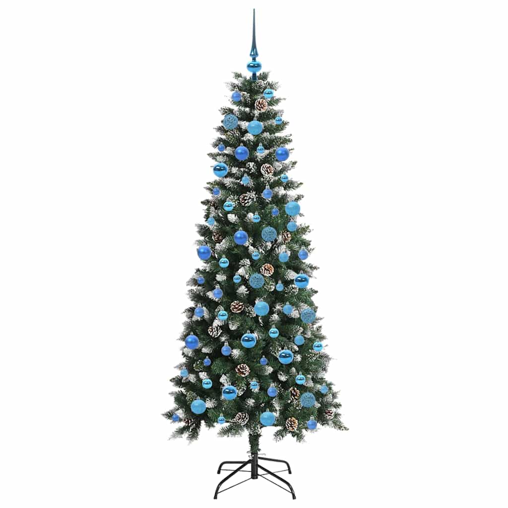Artificial Christmas Tree with 300 LEDs with Stand Green 180 cm