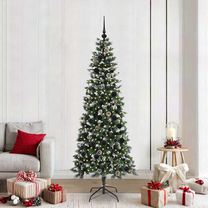 Artificial Christmas Tree with 300 LEDs with Stand Green 210 cm