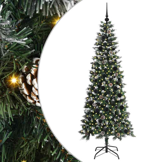 Artificial Christmas Tree with 300 LEDs with Stand Green 210 cm