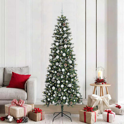 Artificial Christmas Tree with 300 LEDs with Stand Green 210 cm