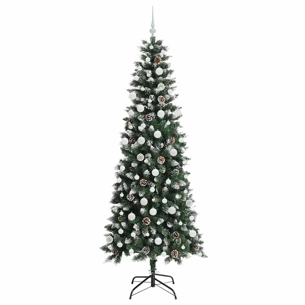 Artificial Christmas Tree with 300 LEDs with Stand Green 210 cm