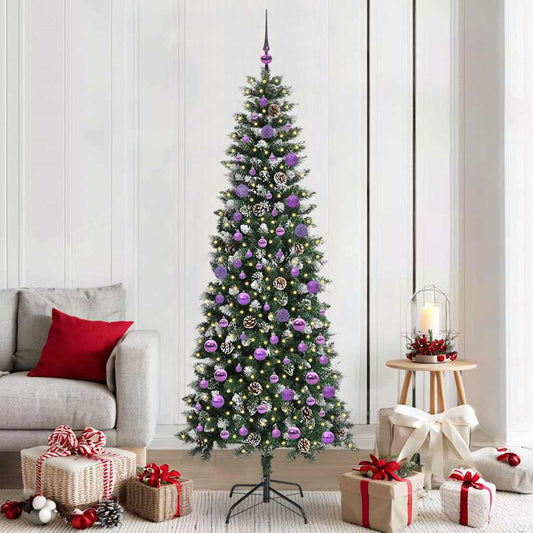 Artificial Christmas Tree with 300 LEDs with Stand Green 210 cm