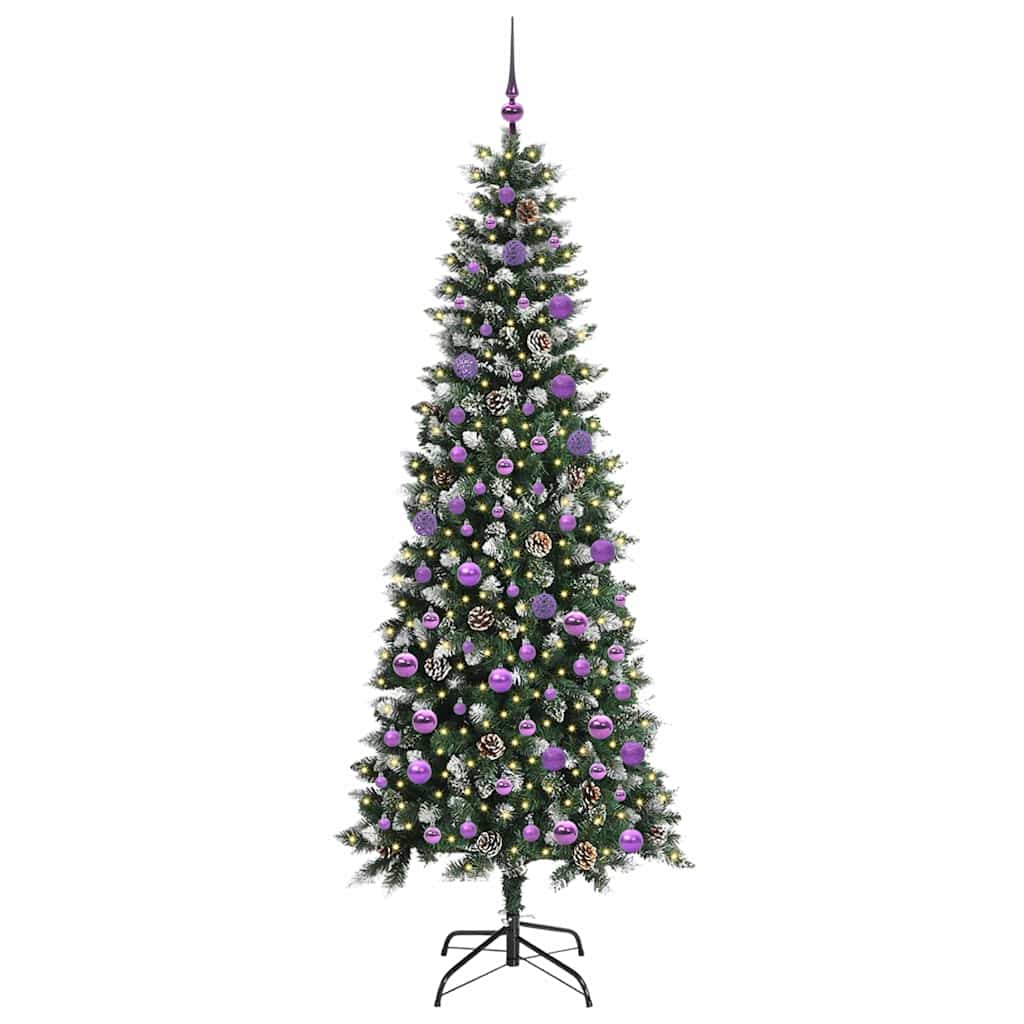Artificial Christmas Tree with 300 LEDs with Stand Green 210 cm