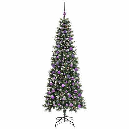 Artificial Christmas Tree with 300 LEDs with Stand Green 210 cm