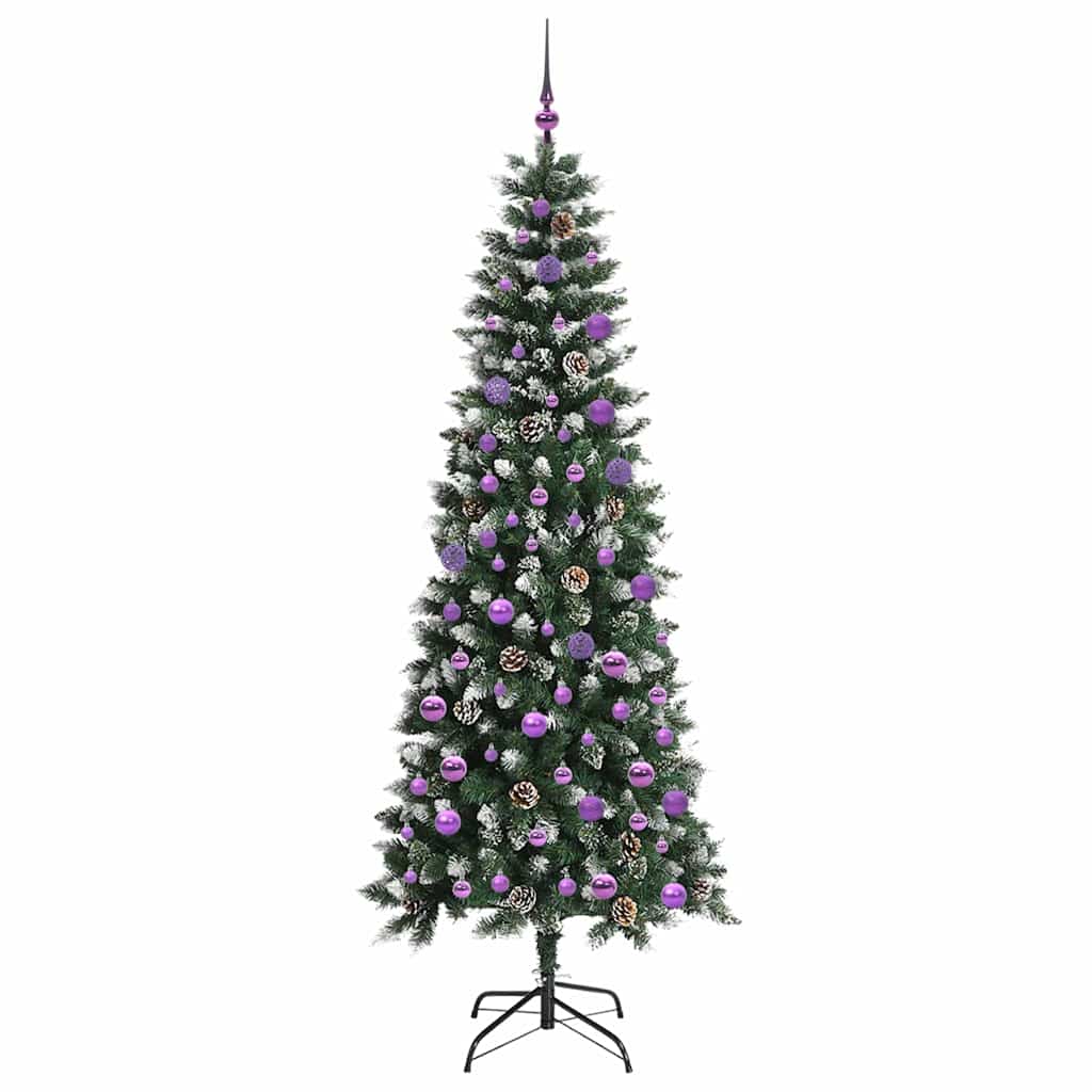 Artificial Christmas Tree with 300 LEDs with Stand Green 210 cm