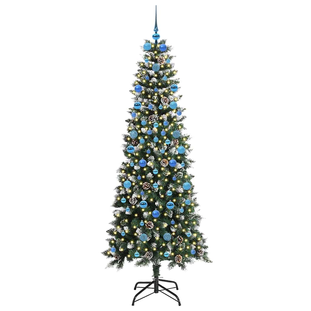 Artificial Christmas Tree with 300 LEDs with Stand Green 210 cm