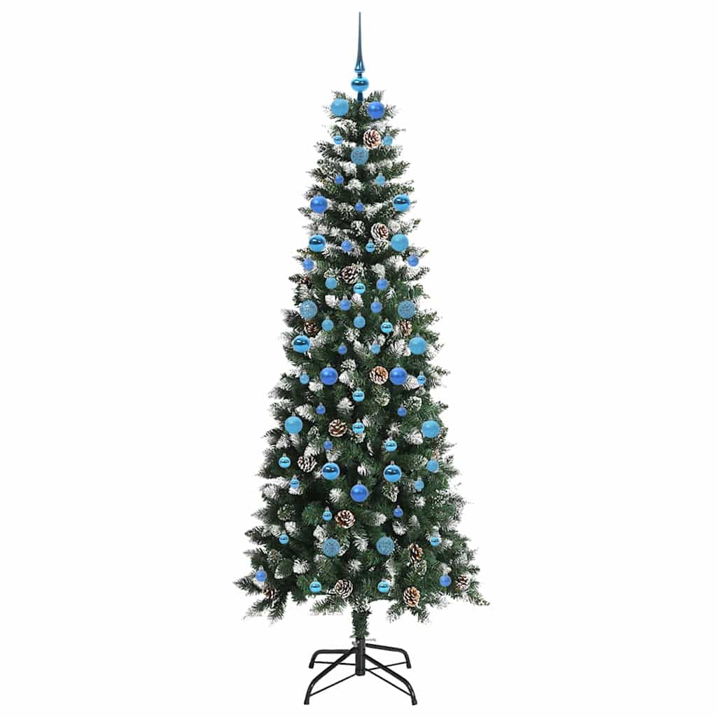 Artificial Christmas Tree with 300 LEDs with Stand Green 210 cm