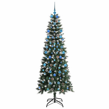 Artificial Christmas Tree with 300 LEDs with Stand Green 210 cm