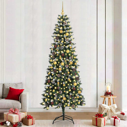 Artificial Christmas Tree with 300 LEDs with Stand Green 240 cm