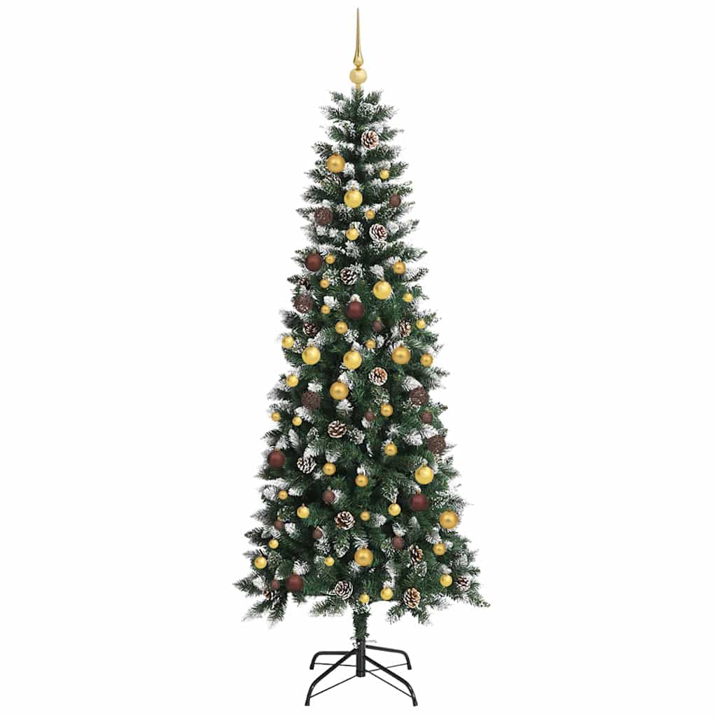 Artificial Christmas Tree with 300 LEDs with Stand Green 240 cm