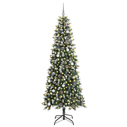 Artificial Christmas Tree with 300 LEDs with Stand Green 240 cm