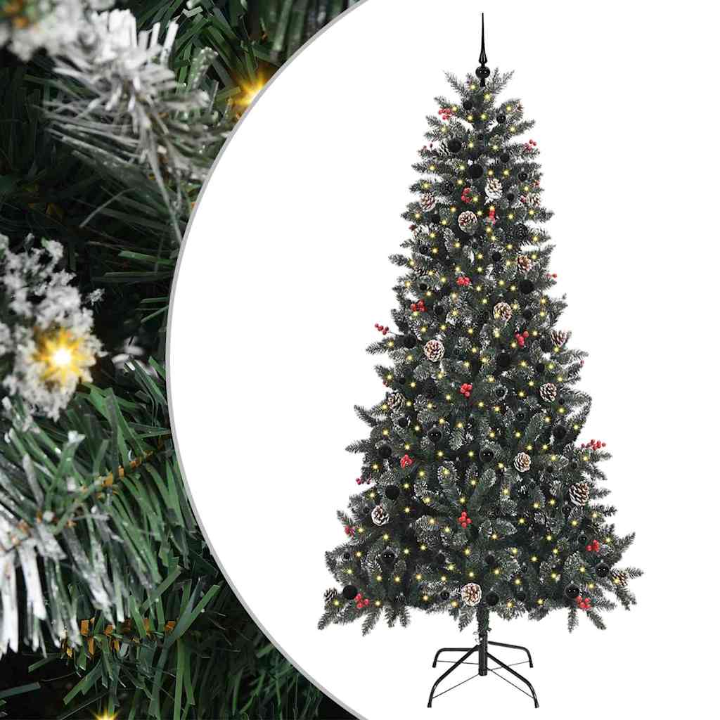 Artificial Christmas Tree with 300 LEDs with Stand Green 240 cm