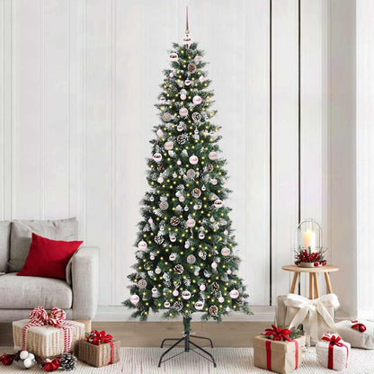 Artificial Christmas Tree with 300 LEDs with Stand Green 240 cm