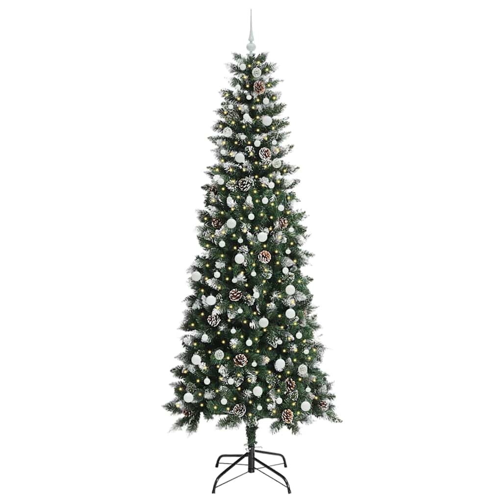 Artificial Christmas Tree with 300 LEDs with Stand Green 240 cm