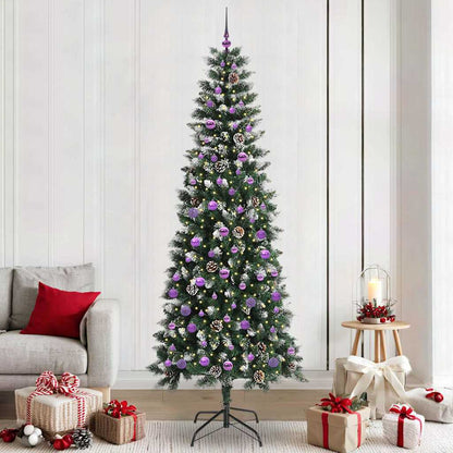 Artificial Christmas Tree with 300 LEDs with Stand Green 240 cm