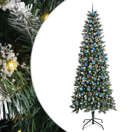 Artificial Christmas Tree with 300 LEDs with Stand Green 240 cm