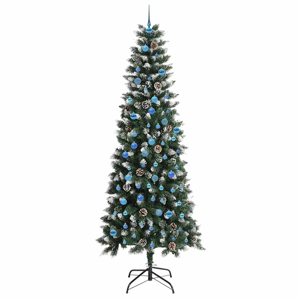 Artificial Christmas Tree with 300 LEDs with Stand Green 240 cm