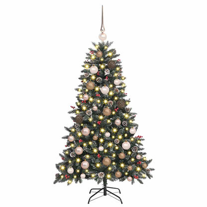 Artificial Christmas Tree with 150 LEDs with Stand Green 120 cm
