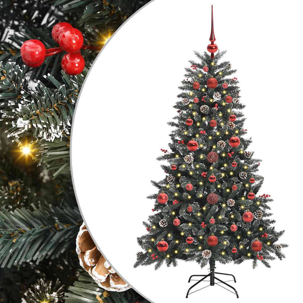 Artificial Christmas Tree with 150 LEDs with Stand Green 120 cm
