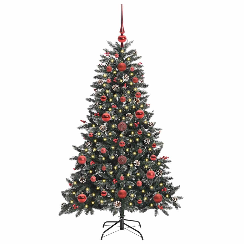 Artificial Christmas Tree with 150 LEDs with Stand Green 120 cm
