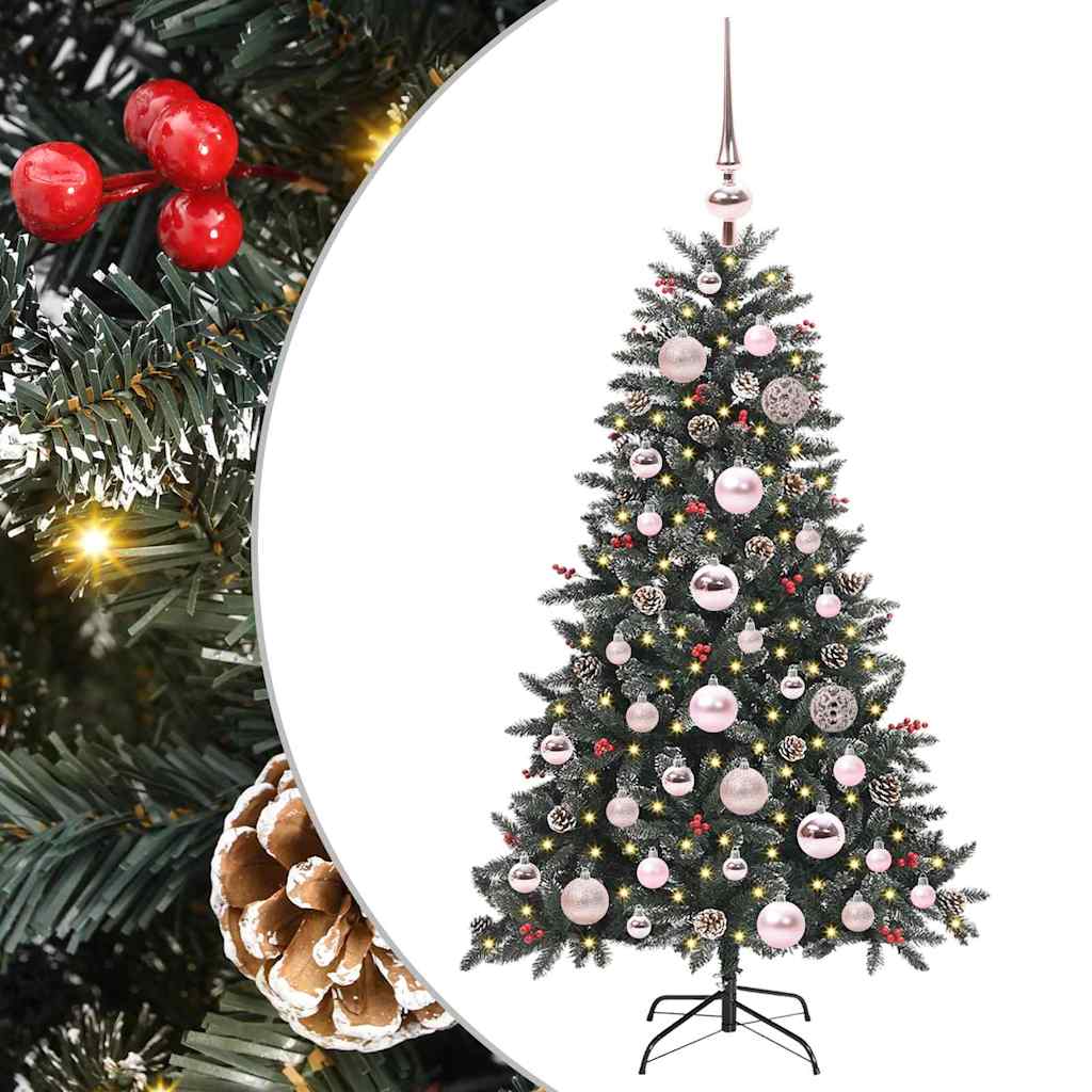 Artificial Christmas Tree with 150 LEDs with Stand Green 120 cm