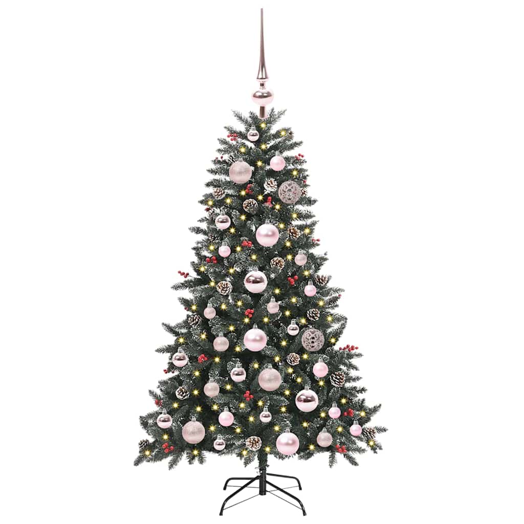 Artificial Christmas Tree with 150 LEDs with Stand Green 120 cm