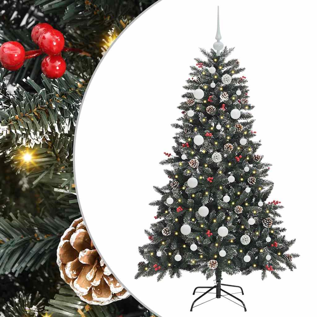 Artificial Christmas Tree with 150 LEDs with Stand Green 120 cm